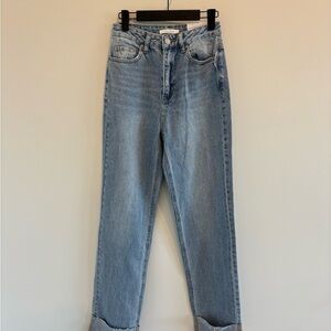 PacSun Light Blue High waisted cuffed Jeans